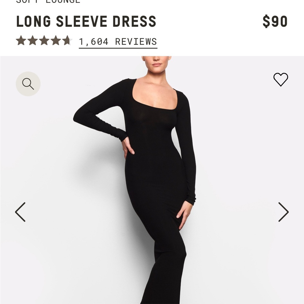 Elegant Black Long Sleeve Dress